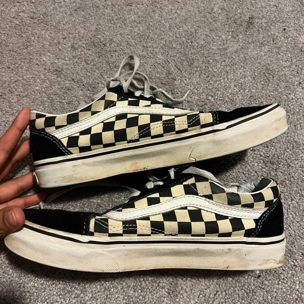 VANS old skool primary checked board black and white